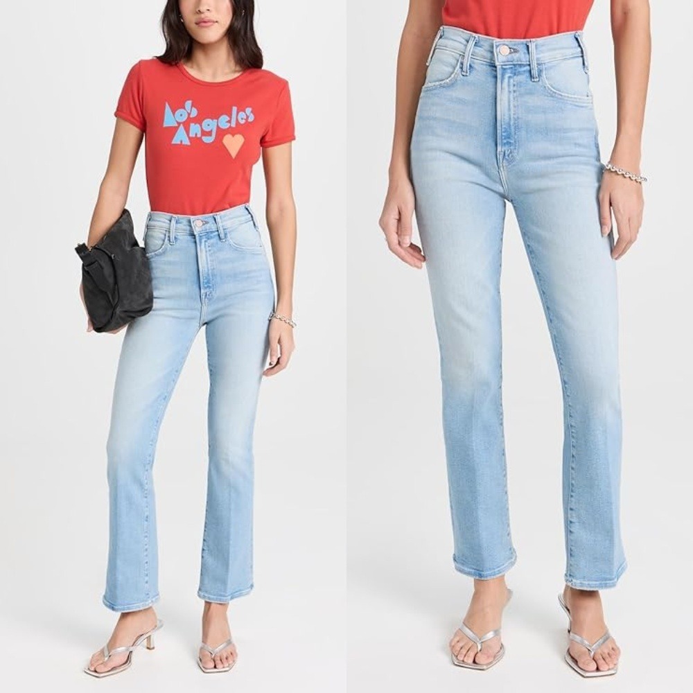 Mother The Hustler Ankle Jeans California Cruiser 27 Light Wash Flare